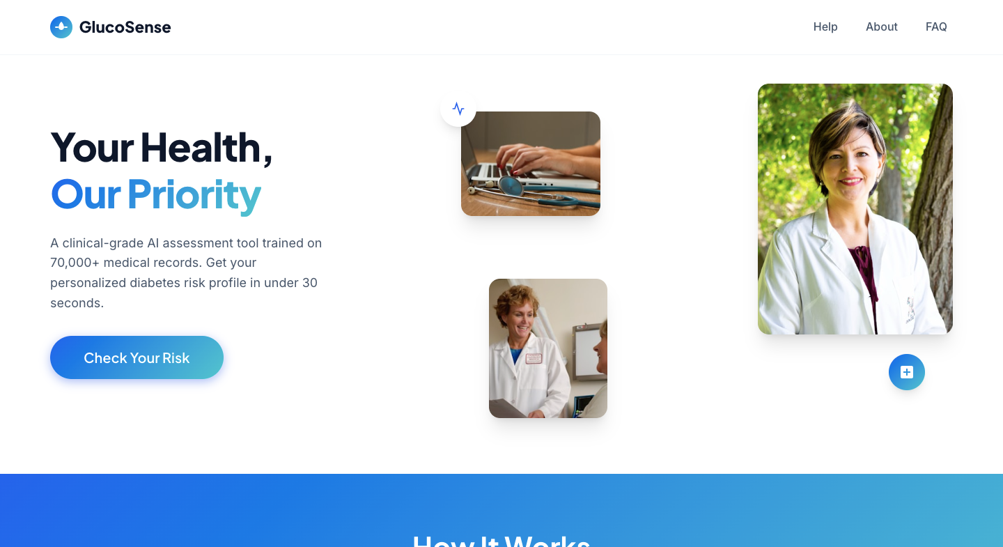 GlucoSense (Diabetes Risk AI) project hero image